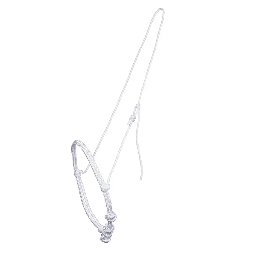 Caveçon para caballo con cuerda blanca