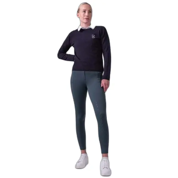 Jersey de punto con logo para mujer