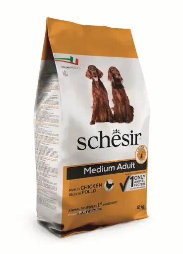 Schesir Pienso Mantenimiento de Pollo para Perros Adultos de Razas Medianas