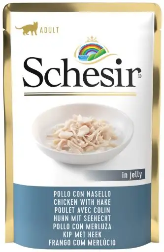 Pack 20 Schesir Comida Húmeda de Pollo con Merluza