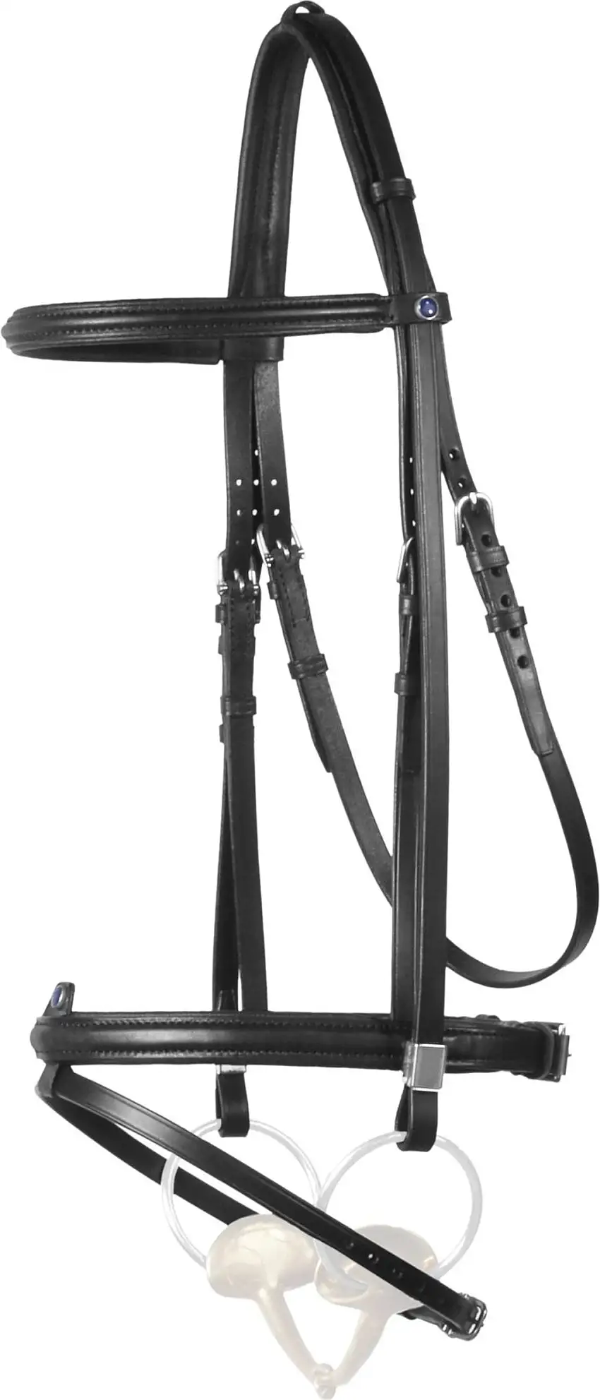 Stübben Leitrim Snaffle Bridle with Slide&Lock, Black, FULL (standard)