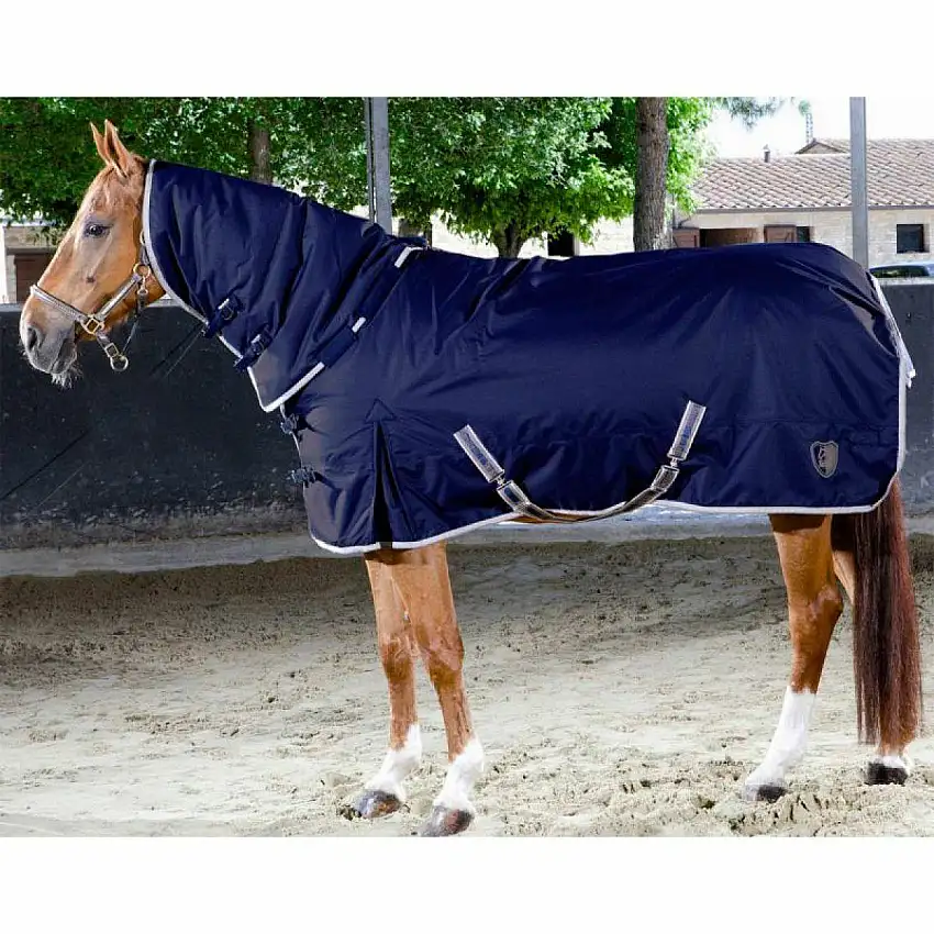 Manta de exterior con escote desmontable para caballos