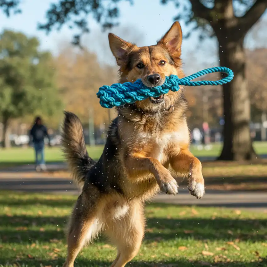 Tootoy! Mordedor de Cuerda Azul para perros