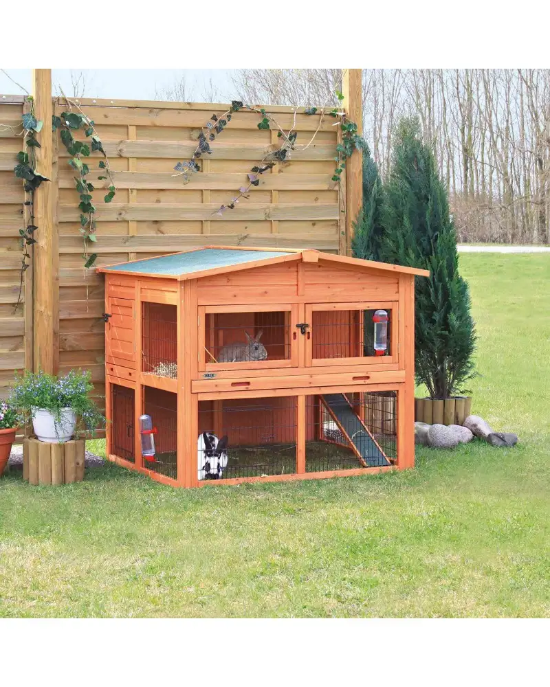 Trixie conejera exterior Natura 2 alturas 135×115x112 cm