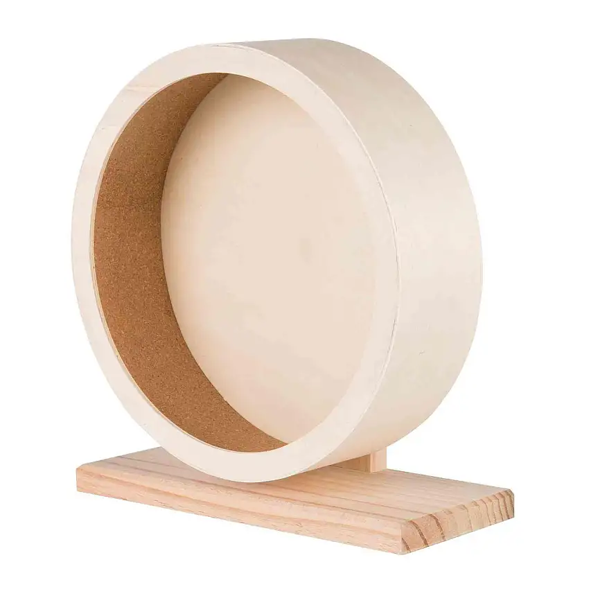 Rueda de corcho de madera para hámsteres