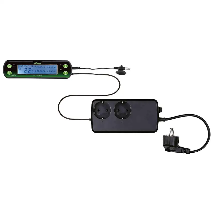 Termostato digital de dos circuitos para terrarios