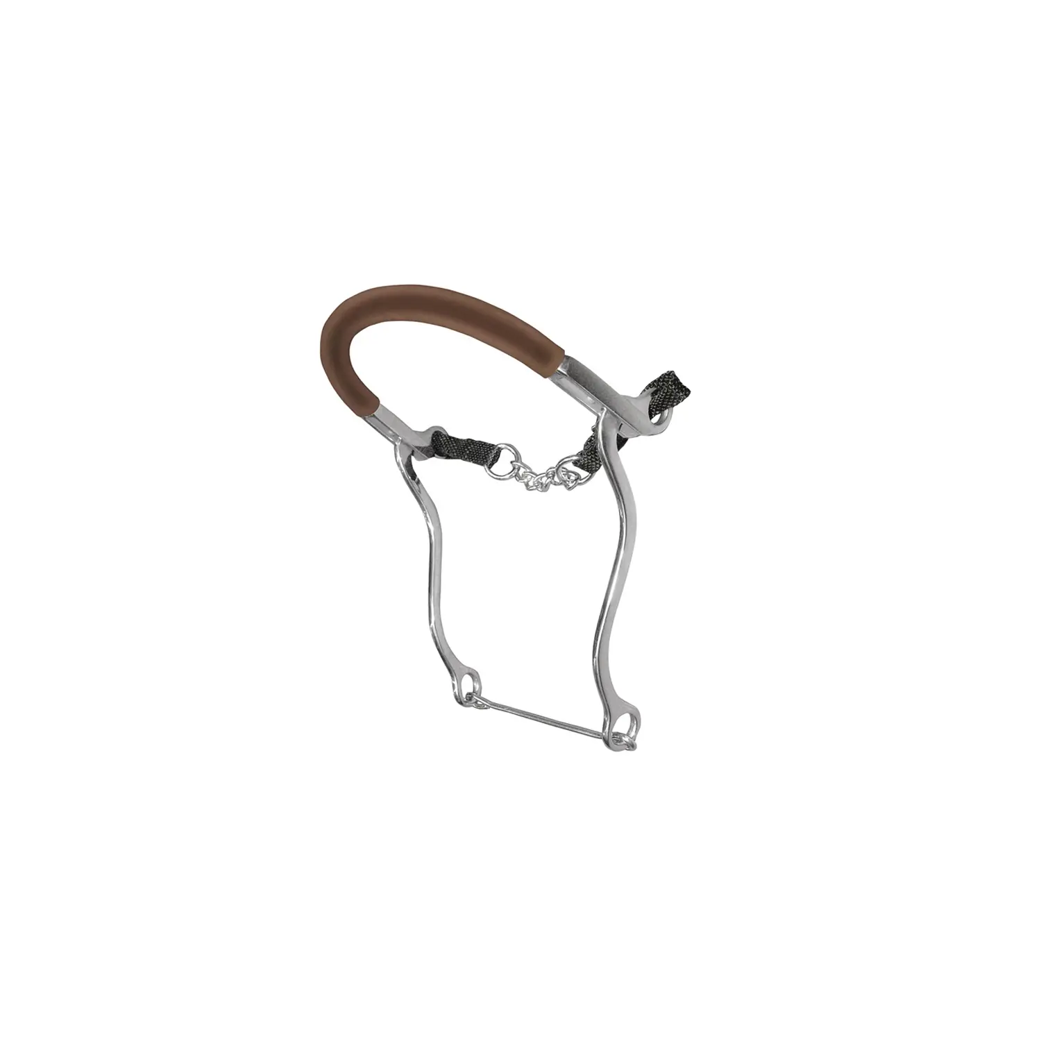 Hackamore para caballo con cadena recubierta de goma C/Nasalina
