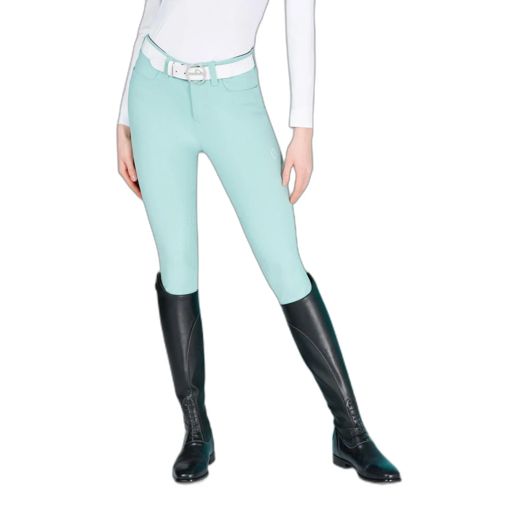 Pantalón de equitación con grip en las rodillas mujer Syracuse Breeches