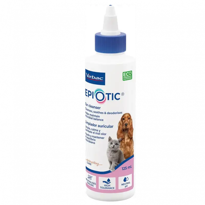 Virbac Epiotic Formula avanzada Limpiador de oídos para Perros y Gatos