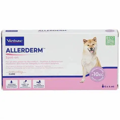 Champú de protección spot-on en pipeta para perros Allerderm (x6)