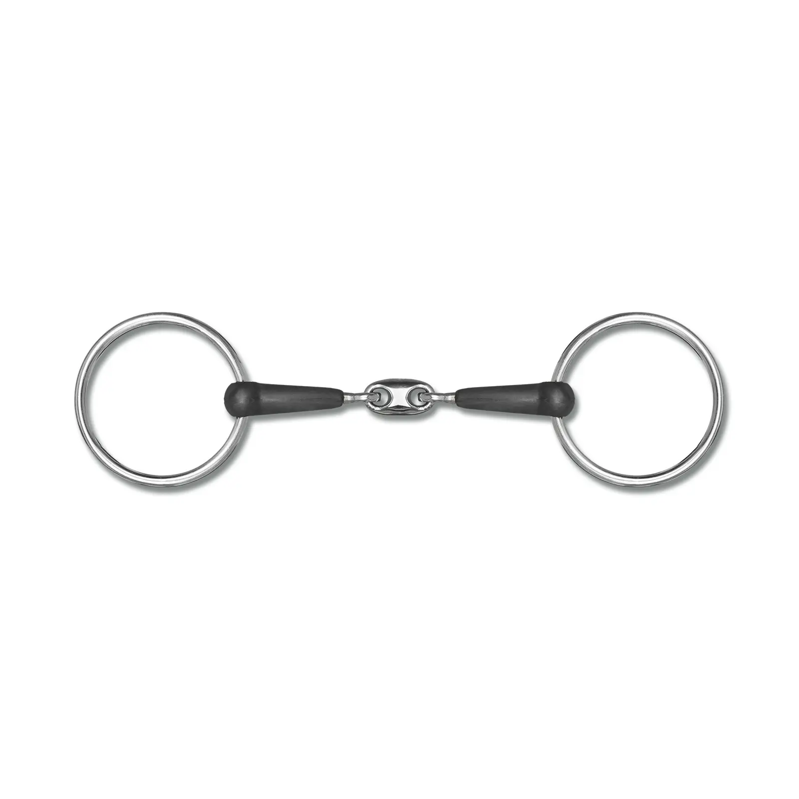 Bocado para caballo de goma de doble bisagra d