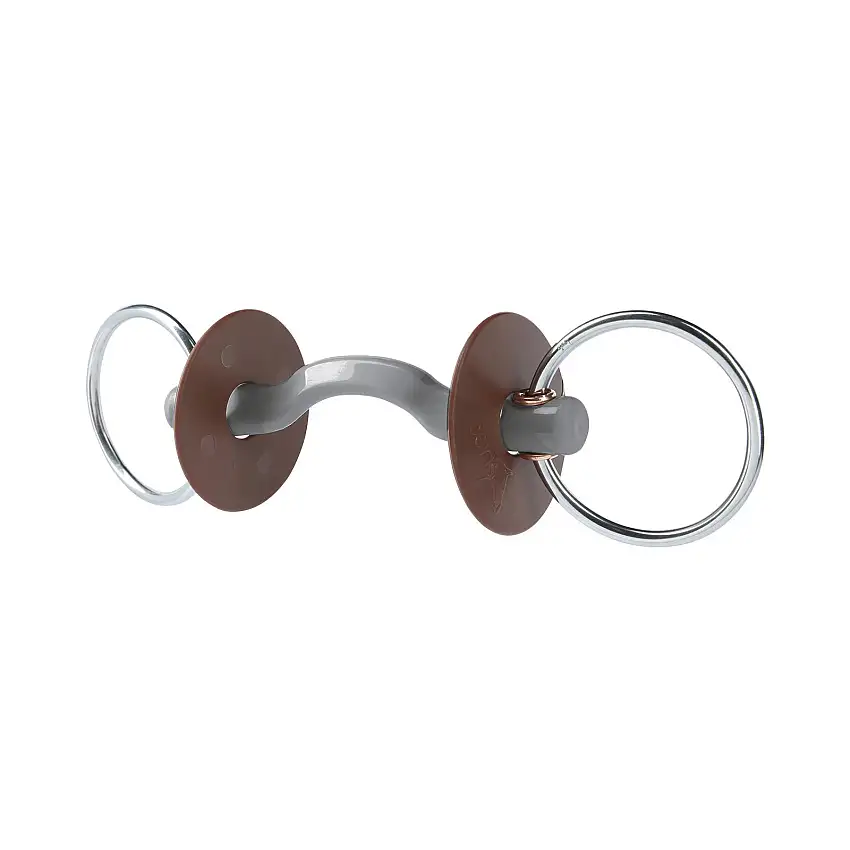 Bit para caballo con paso de lengua y anillo, duro Konnex