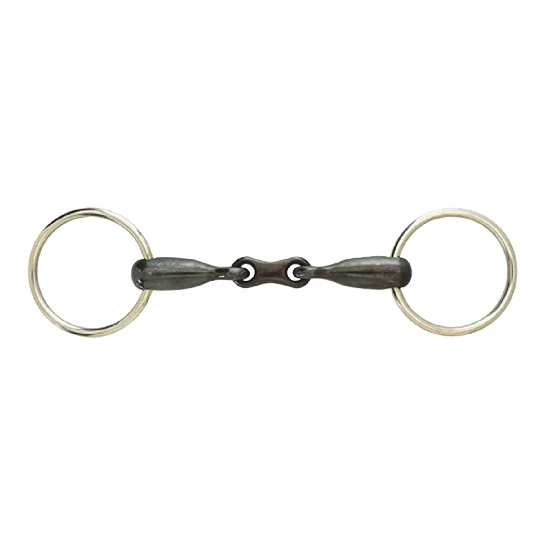 Snaffle bit, dulce hierro libre anillo bit con enlaces francés para caballos Korsteel