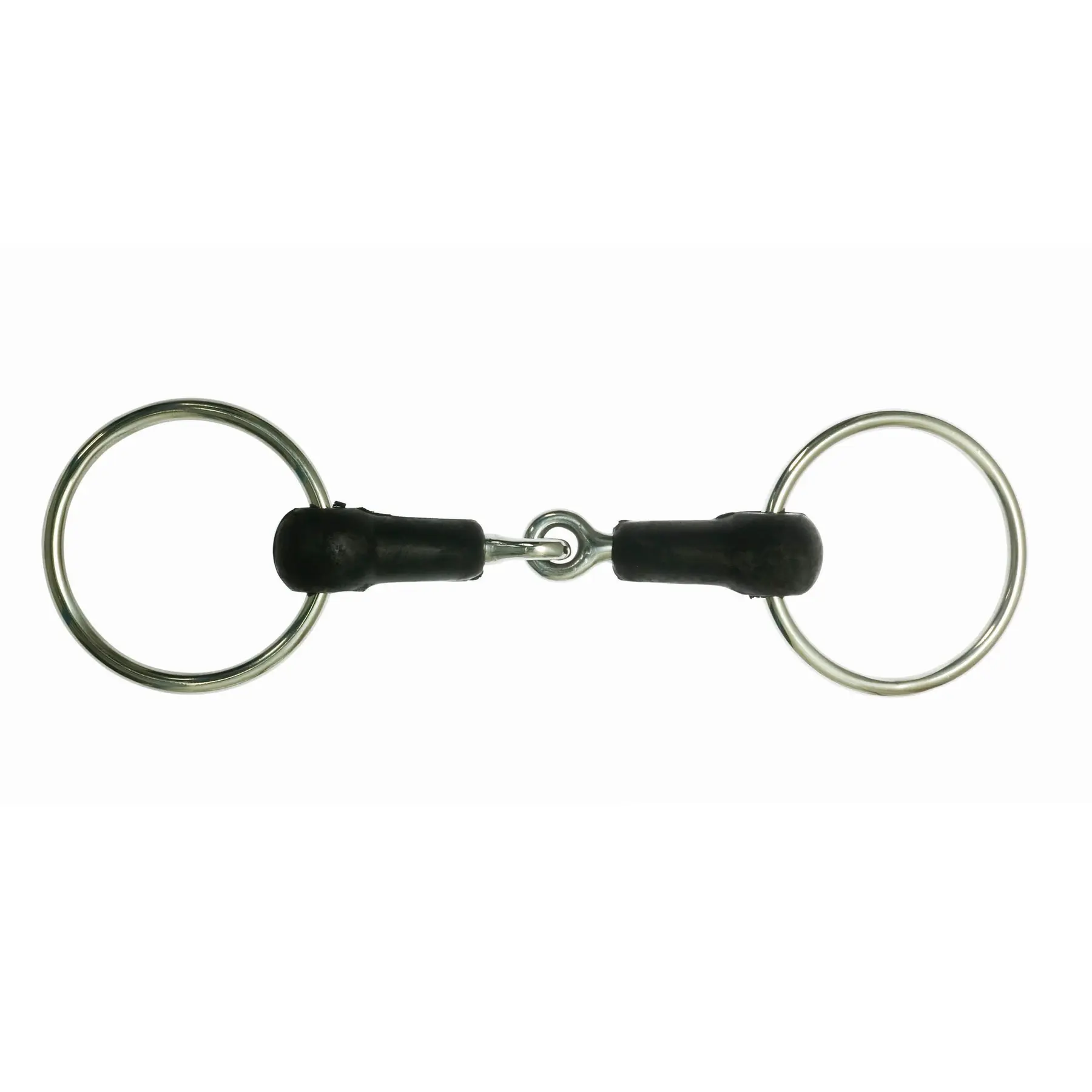 Bocado de anilla libre articulado de caucho duro para caballos Korsteel