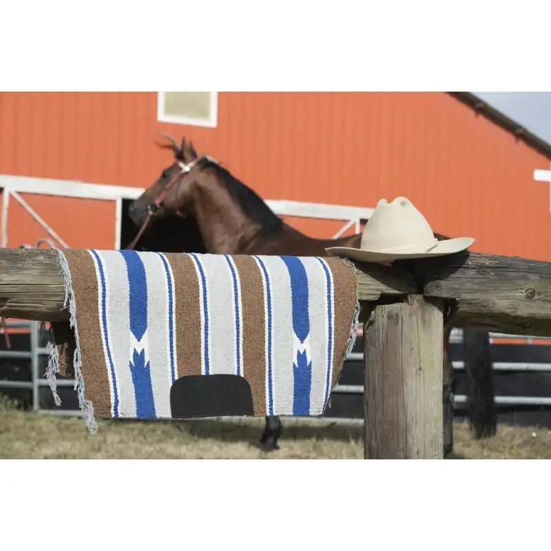 Alfombra western de cuero para caballo Navajo [Tamaño 76 x 152 cm]