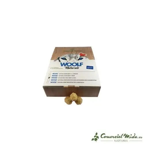 Snack WOOLF Natural Bolitas Ternera y Pulmón 900gr para Perros
