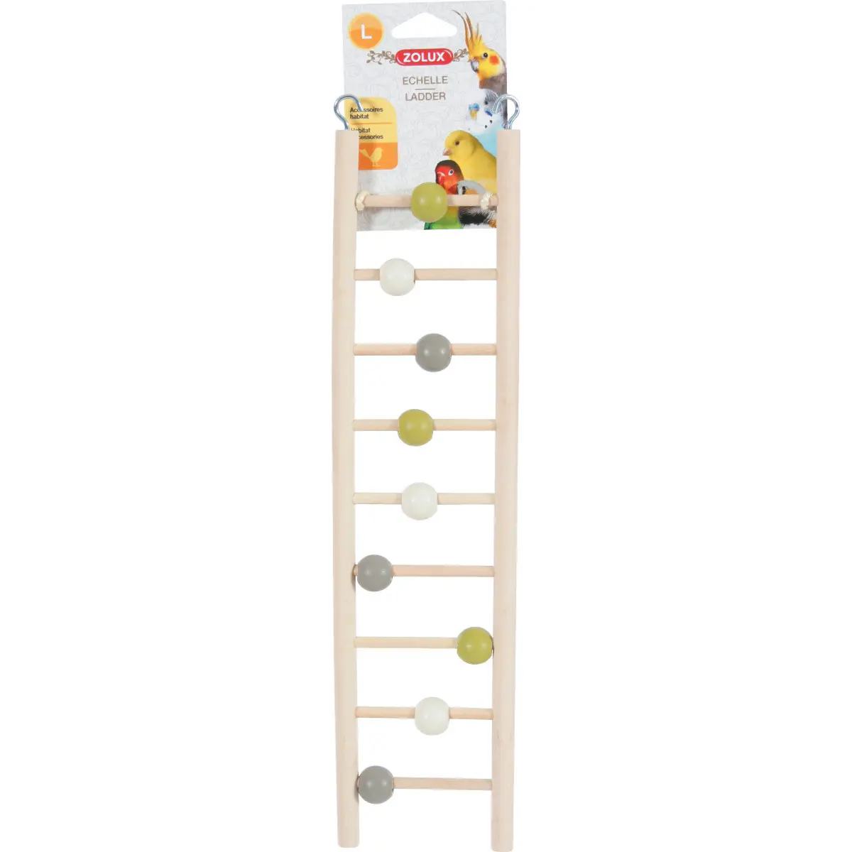 Escalera de madera para pájaros de 9 peldaños